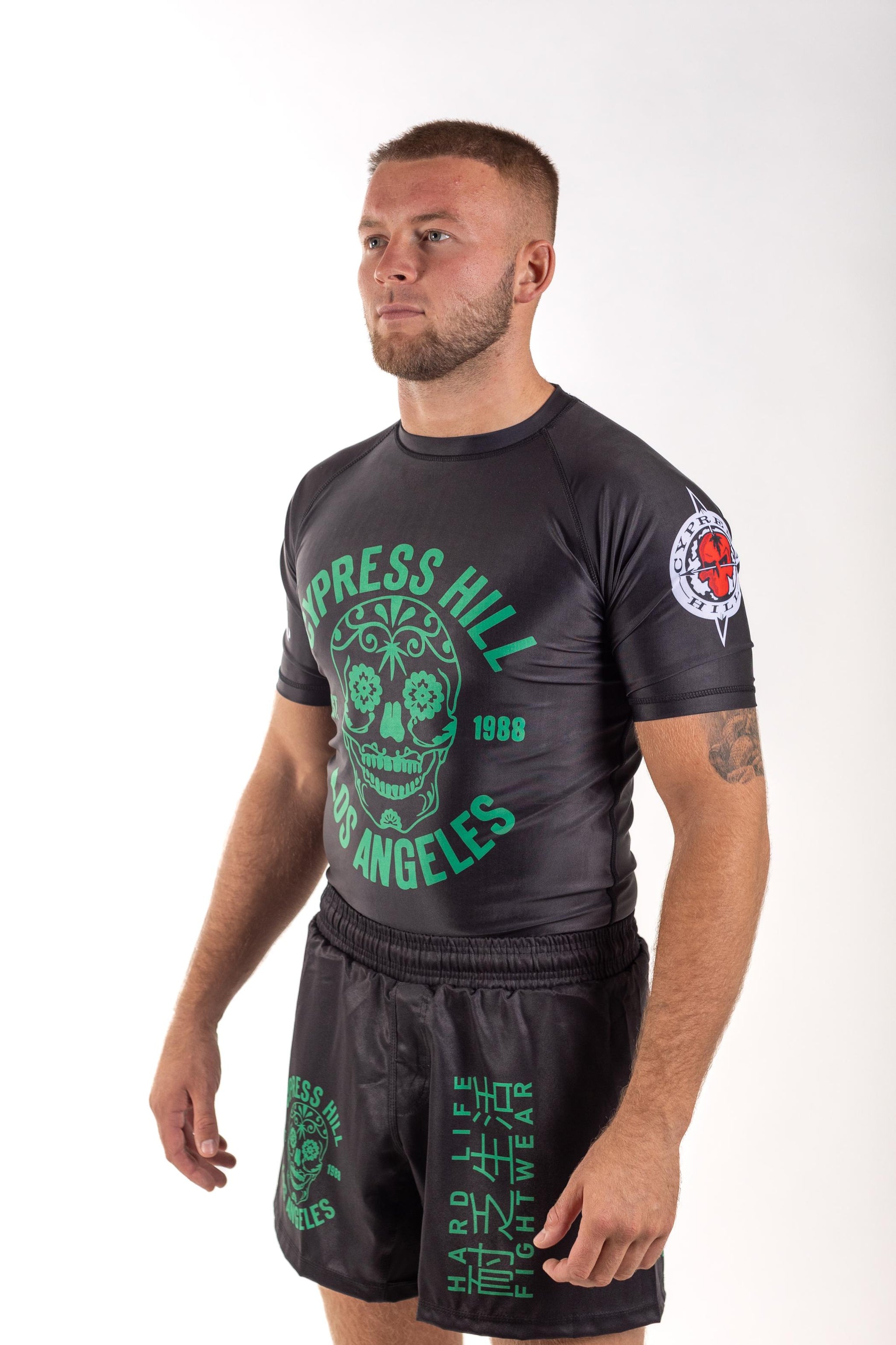 Image of Cypress Hill Rashguard - cypress-hill-rashguard: Hit the mats with the distinctive style and unmatched performance of the Men's Hardlife Cypress Hill Rashguard