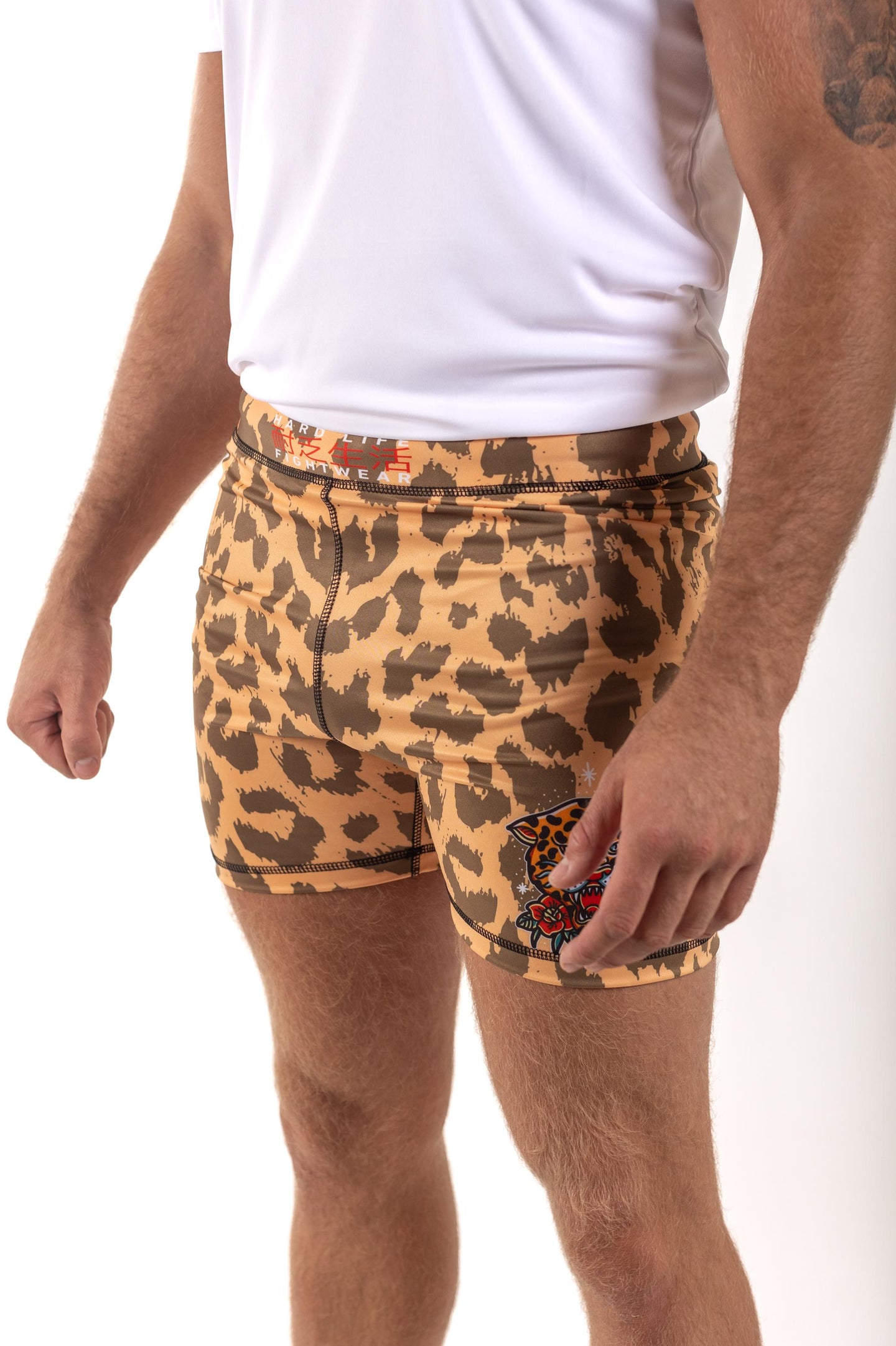 Leopard Print Vale Tudo Shorts