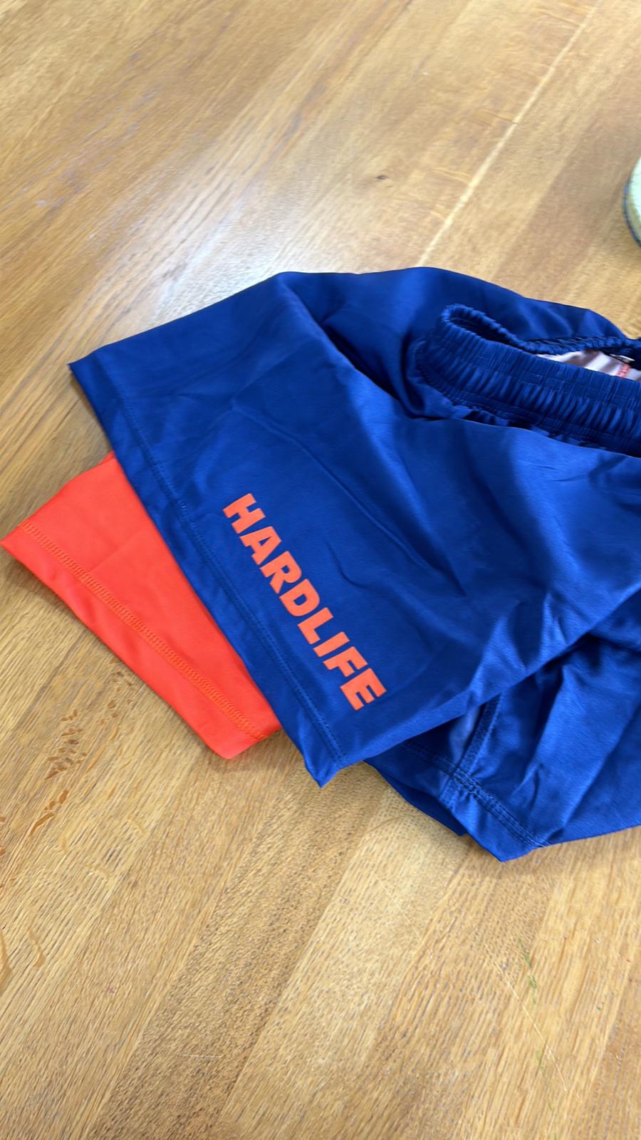 Midnight Blue & Orange Duo Shorts