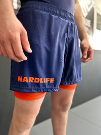 Midnight Blue & Orange Duo Shorts