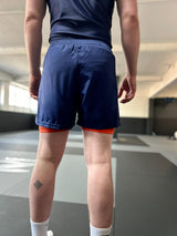 Midnight Blue & Orange Duo Shorts