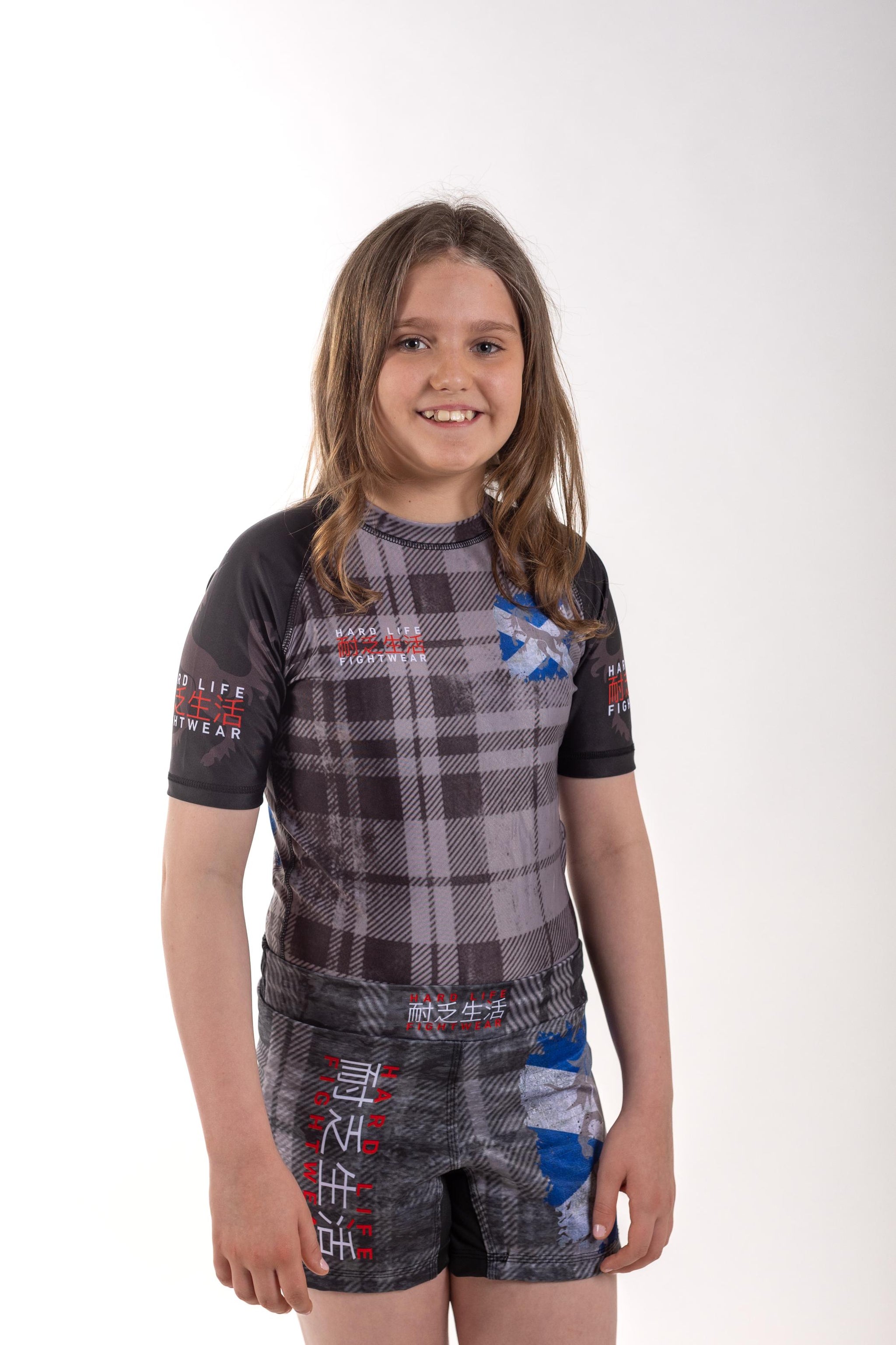 Image of Kids Scottish Rashguard - kids-scottish-rashguard: Inspire your young athlete with the Kids' Hardlife Scottish Rashguard